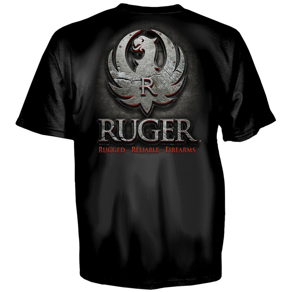 Keep active and fit - CRuger Metal Eagle Logo American Firearms T-Shirt ...